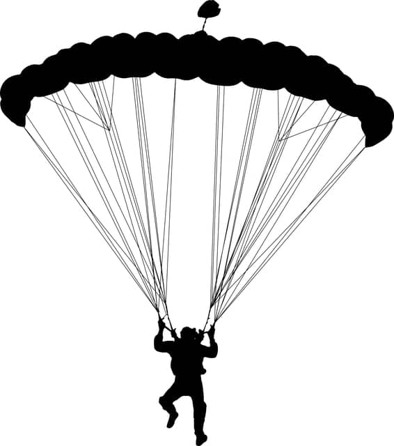 What does the parachute man symbolize